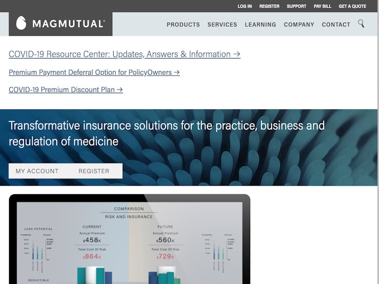 Screenshot of MagMutual