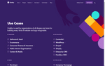 Screenshot of Gatsby's many "use cases"