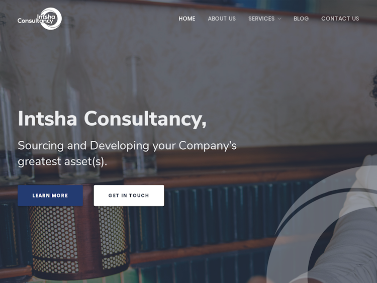Screenshot of Intsha Consulting