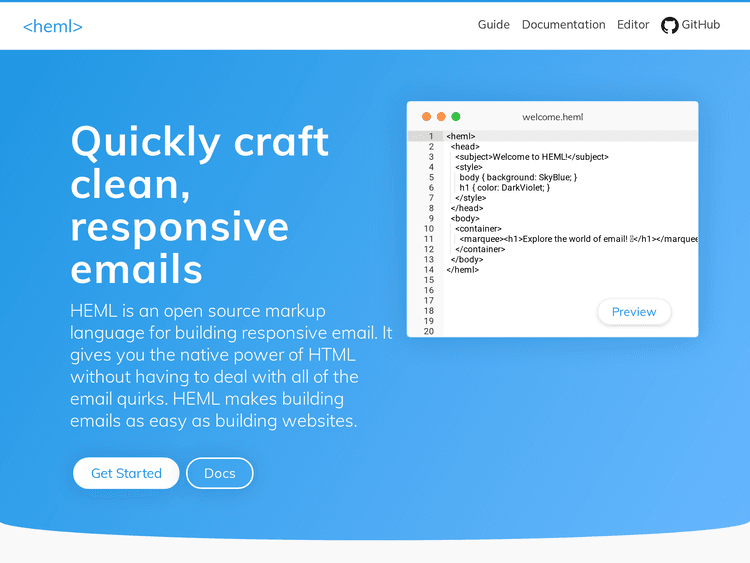Screenshot of heml.io