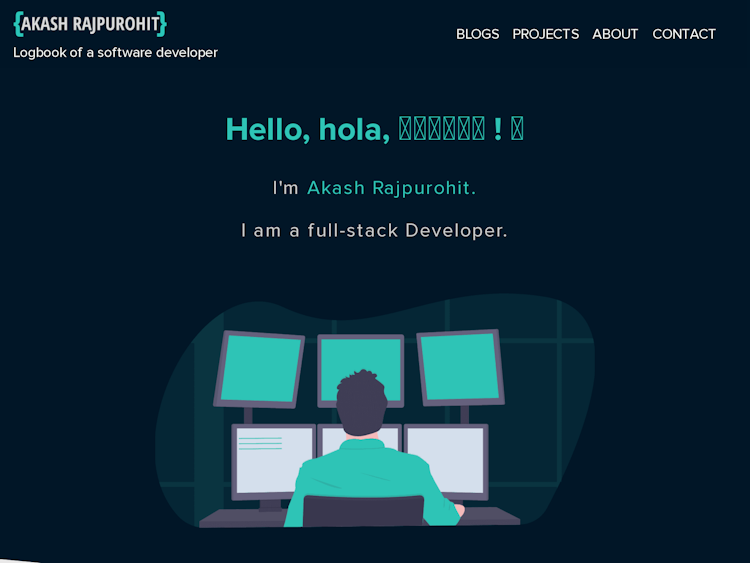 Screenshot of Akash Rajpurohit