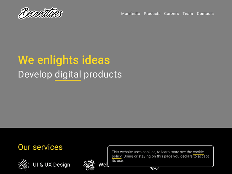 Screenshot of Becreatives