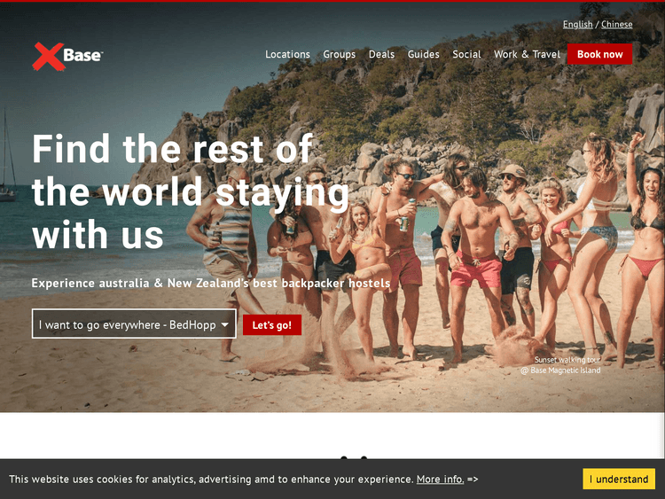 Screenshot of Base Backpackers