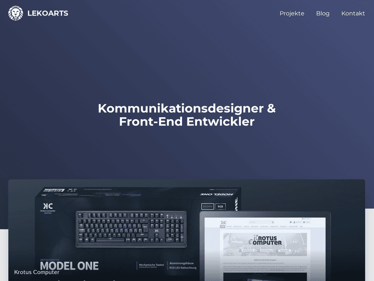 Screenshot of LekoArts — Graphic Designer & Front-End Developer