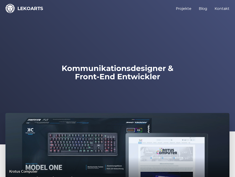 Screenshot of LekoArts — Graphic Designer & Front-End Developer