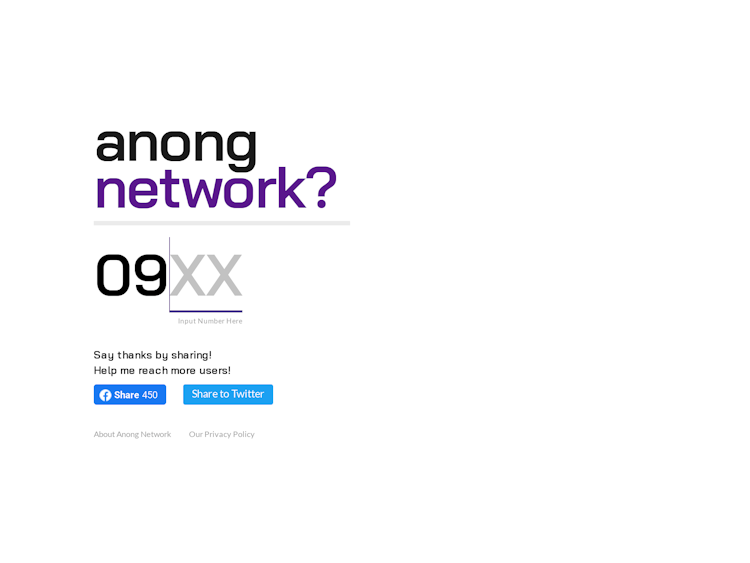 Screenshot of Anong Network