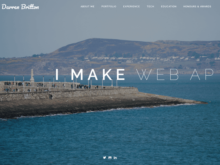 Screenshot of Darren Britton’s Portfolio