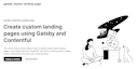 Screenshot of gatsbyjs/gatsby-starter-landing-page