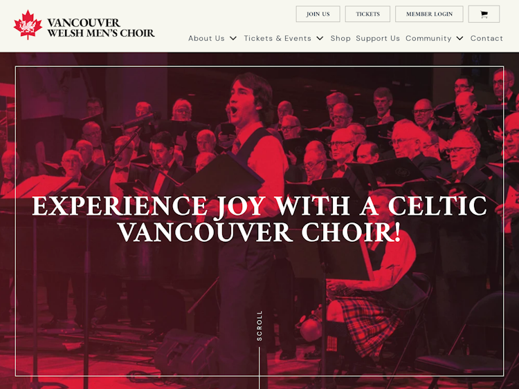 Screenshot of Vancouver Welsh Men’s Choir