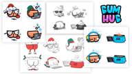 design iterations of cartoon butts