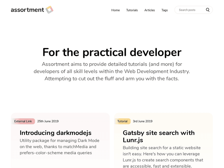 Screenshot of Assortment