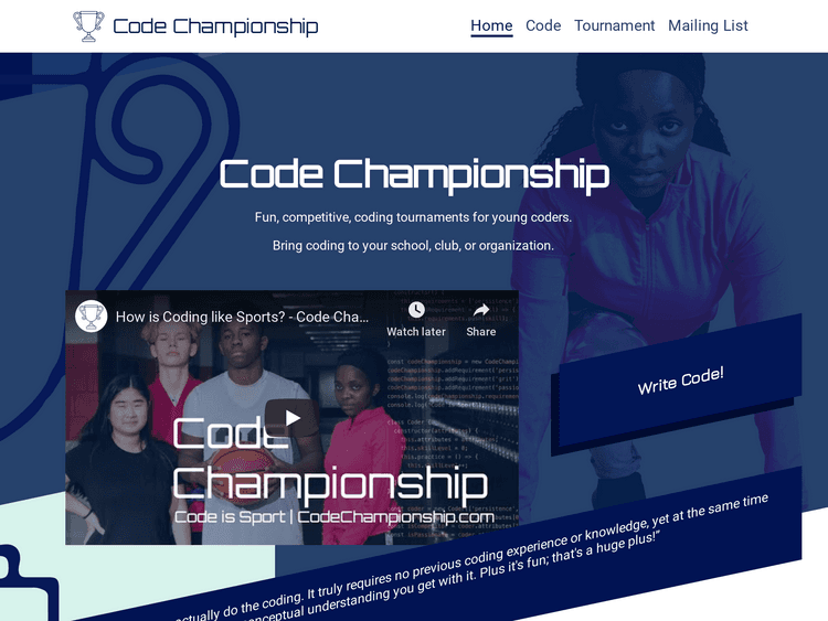 Screenshot of Code Championship