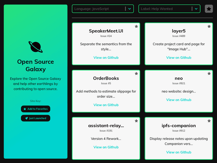 Screenshot of Open Source Galaxy