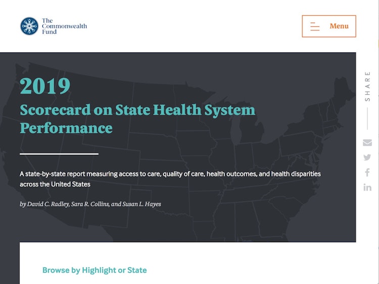 Screenshot of Commonwealth Health Scorecard