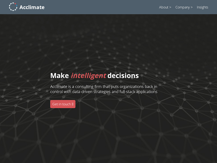 Screenshot of Acclimate Consulting
