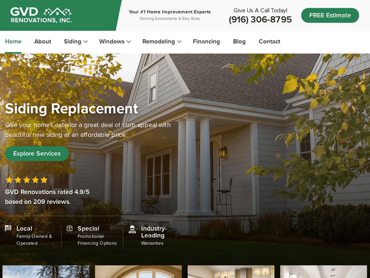 Screenshot of GVD Renovations