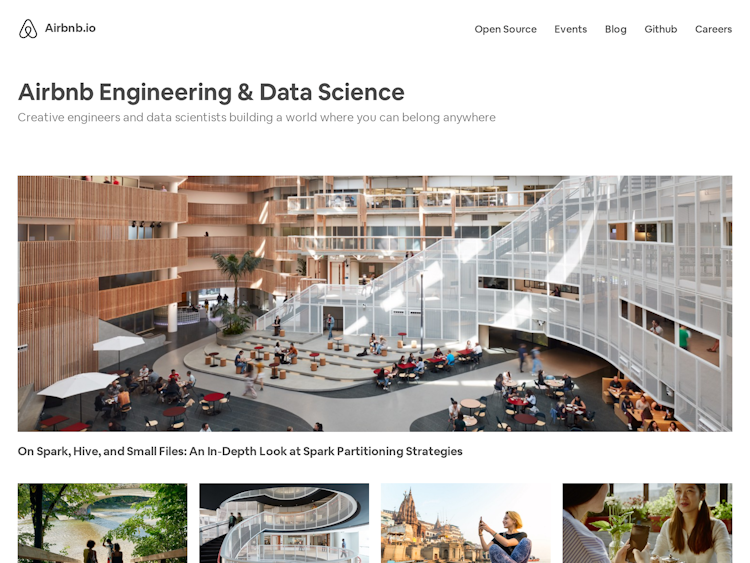 Screenshot of Airbnb Engineering & Data Science