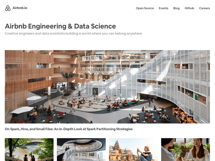 Screenshot of Airbnb Engineering & Data Science