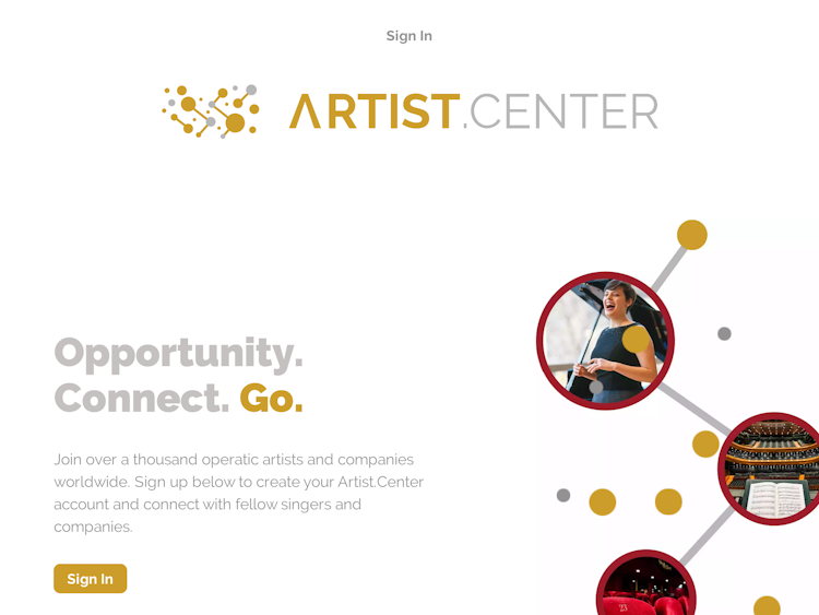 Screenshot of Artist.Center