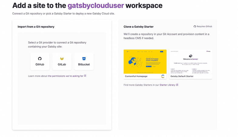 Clone Gatsby Default Starter