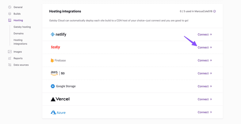 Fastly hosting option in Gatsby Cloud